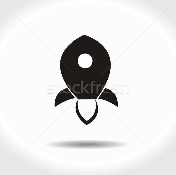 űr hajó vektor szimbólum ikon tűz Stock fotó © nezezon