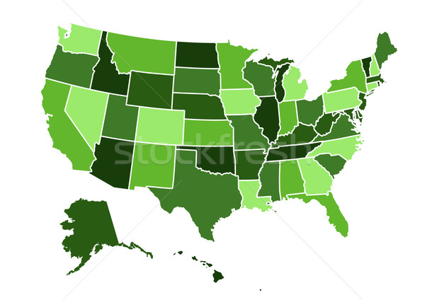 ABD harita renk Arizona Arkansas Colorado Stok fotoğraf © nezezon