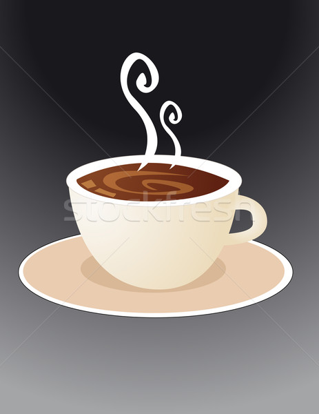 Kubek filiżankę kawy kawy herbaty czarny śniadanie Zdjęcia stock © nezezon