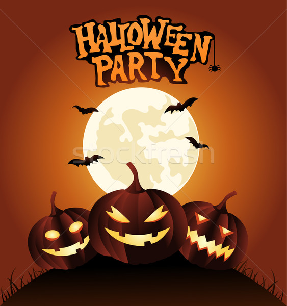 Stok fotoğraf: Halloween · parti · yüz · dizayn · gece