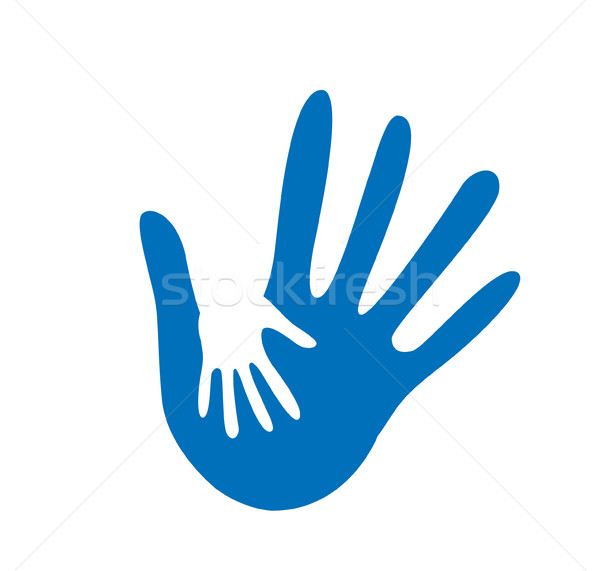 Kéz segít illusztráció kezek szeretet háttér Stock fotó © nezezon