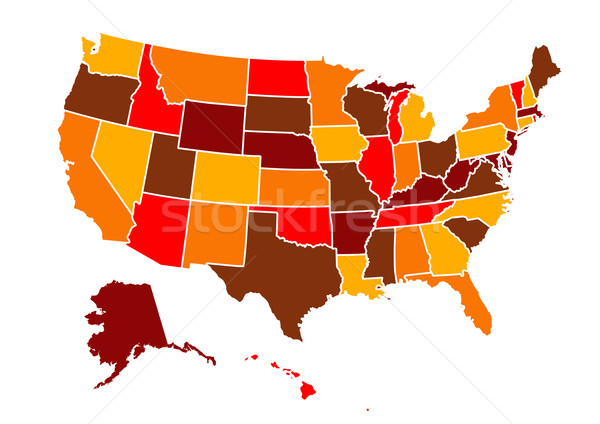 USA térkép művészet fehér világ Arizona Stock fotó © nezezon