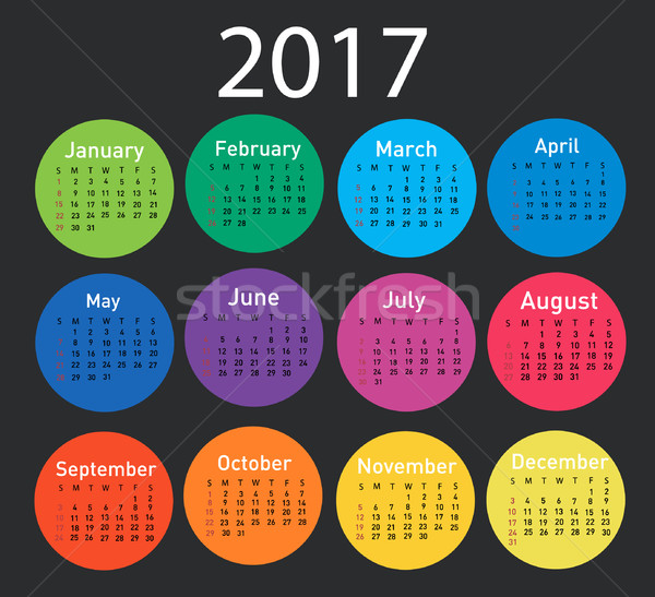 Calendar for 2017 Stock photo © nezezon