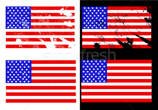 Vector illustration United States flag Stock photo © nezezon