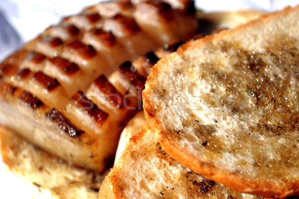 Bacon cut with bread Stock photo © nezezon