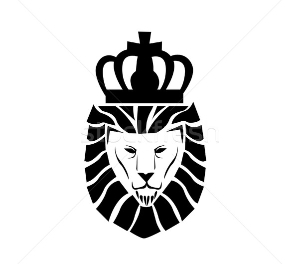 Lion face logo Stock photo © nezezon