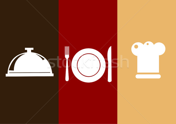 Restaurant menu design signe bar chef [[stock_photo]] © nezezon