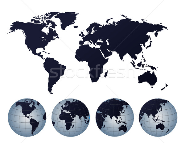 Absztrakt földgömbök világtérkép internet földgömb természet Stock fotó © nezezon