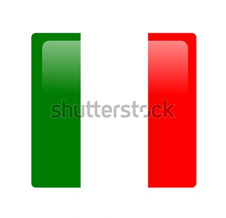 Foto stock: Bandeira · italiana · vetor · bandeira · vermelho · euro · branco