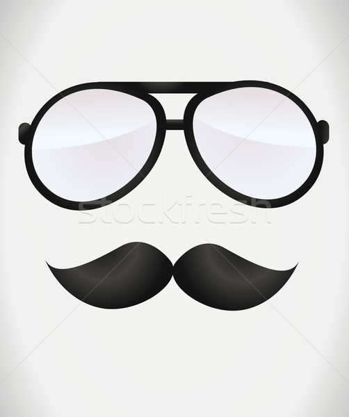 Nerd gafas diseno retro foto vintage Foto stock © nezezon