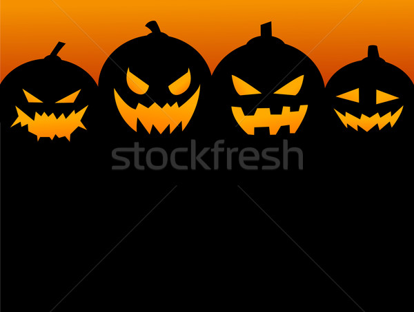 Imagine de stoc: Halloween · petrecere · dovleci · faţă · proiect · noapte