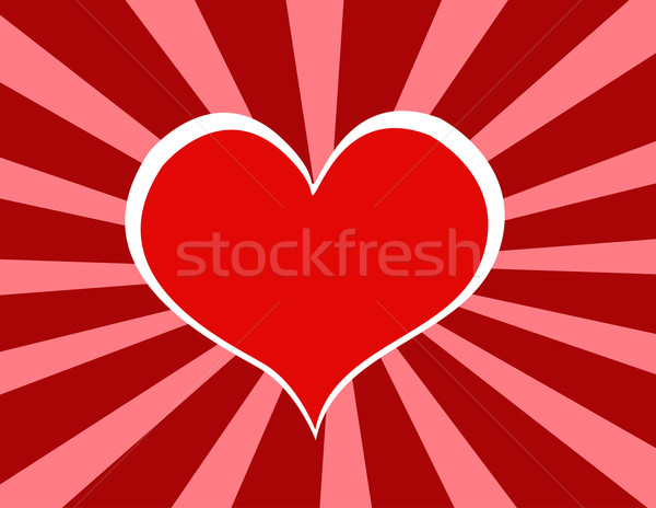 Piros szeretet szív esküvő keret tapéta Stock fotó © nezezon