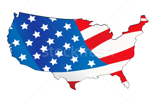 usa map with map background Stock photo © nezezon