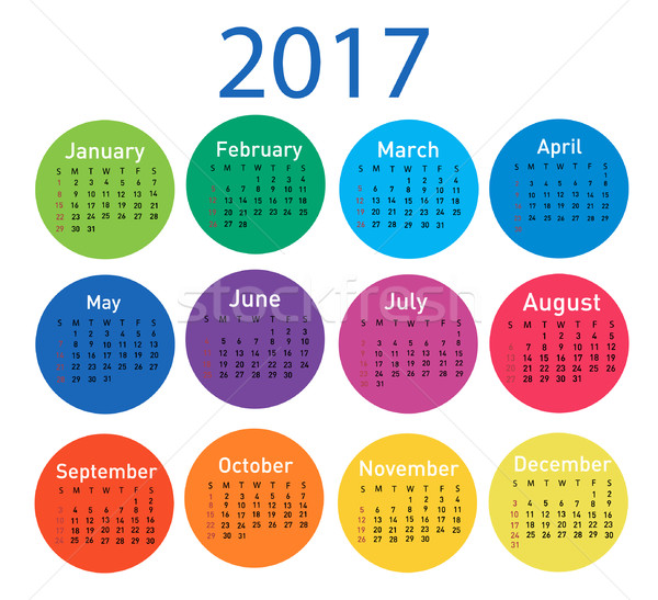 Calendar for 2017 Stock photo © nezezon