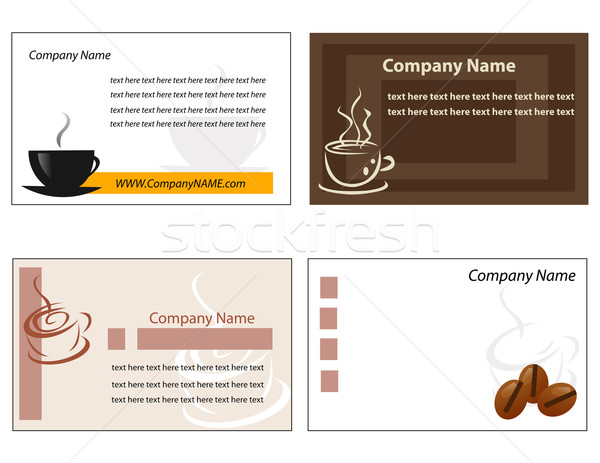 Template designs of menu and business card for coffee shop and r Stock photo © nezezon