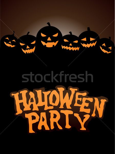 Halloween Party Kürbisse Gesicht Design Nacht Stock foto © nezezon