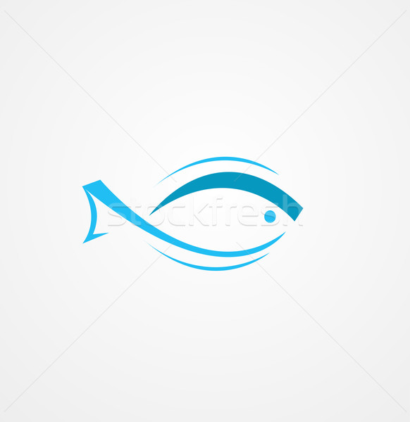 fish logo design vector background Stock photo © nezezon