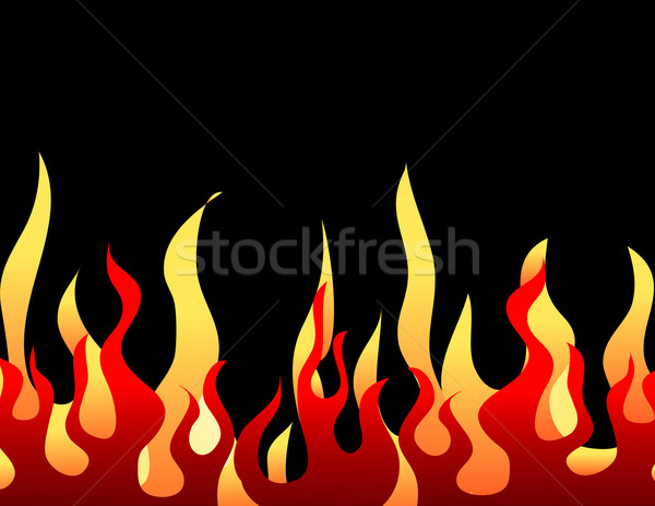 Red burning flame pattern. Vector. Stock photo © nezezon
