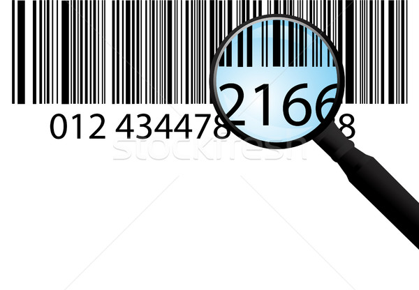 Barcode bianco bar shop nero grafico Foto d'archivio © nezezon
