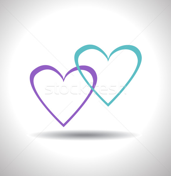 сердце икона вектора человека иконки Сток-фото © nezezon