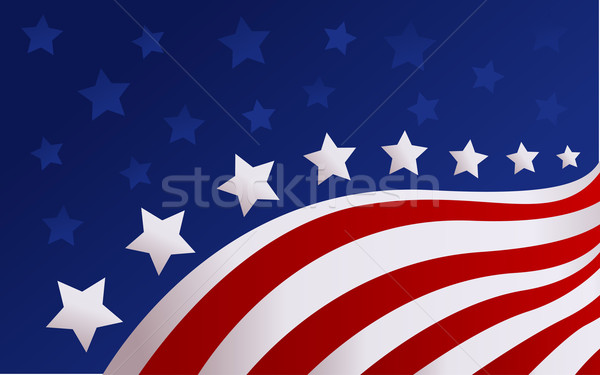 USA flag in style vector Stock photo © nezezon