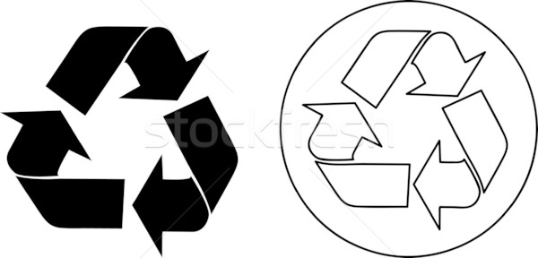 Wektora recyklingu podpisania charakter recyklingu ruchu Zdjęcia stock © nezezon