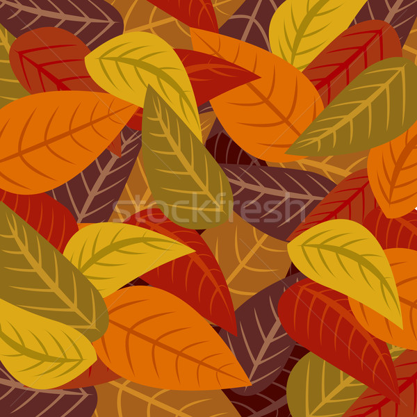 Autumn leaves vector illustration  Stock photo © nezezon