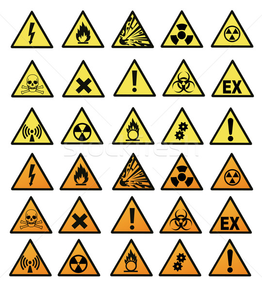 Chemical hazard signs vector illustration Stock photo © nezezon