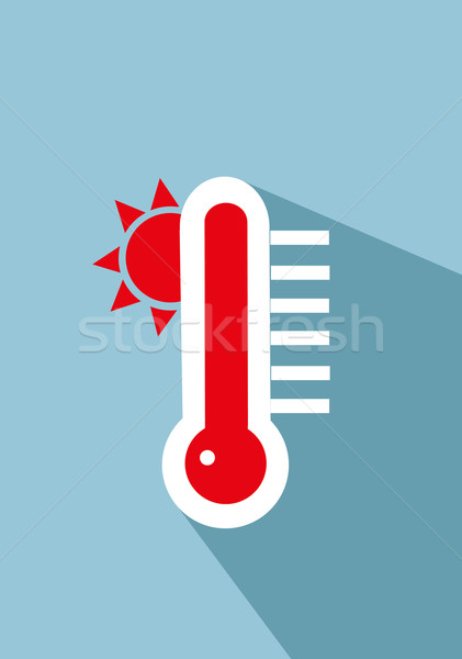 Termometr ikona nauki narzędzie skali graficzne Zdjęcia stock © nezezon