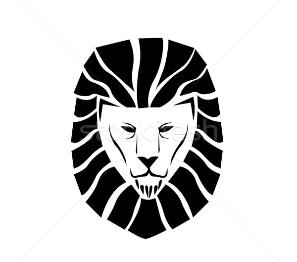 Lion face logo Stock photo © nezezon