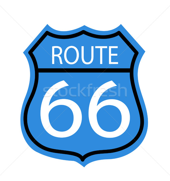 Route 66 teken auto achtergrond Rood verkeer Stockfoto © nezezon