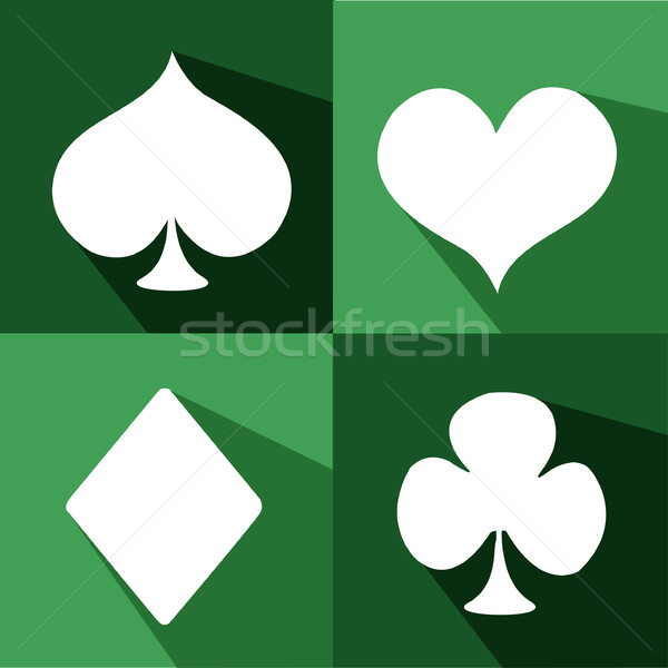 Stock photo: Vector Playing Card Suit Icon Symbol Set