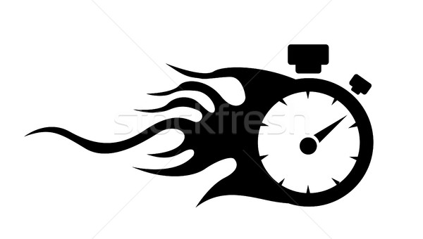 Tacho abstrakten Symbol Geschwindigkeit Auto Technologie Stock foto © nezezon