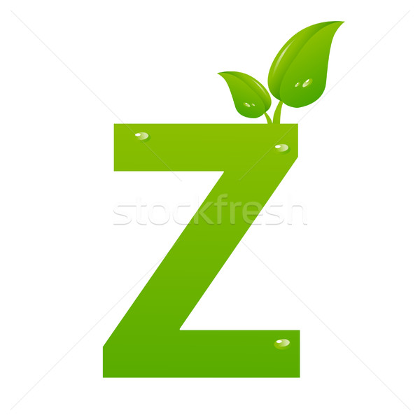 綠色 生態 字母z 向量 春天 寫作 商業照片 © nezezon