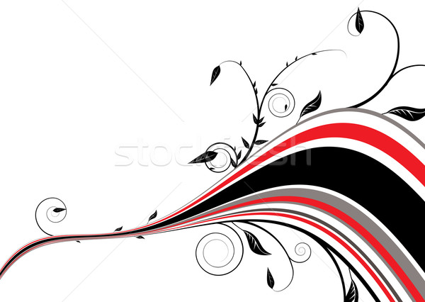 радуга красный цветочный аннотация черный фон Сток-фото © nicemonkey