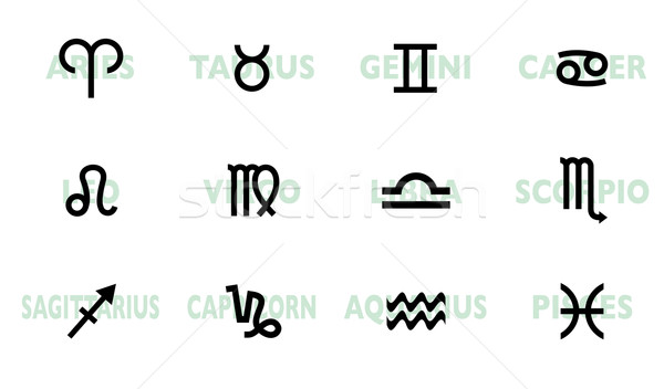 Horoscope names and symbol Stock photo © nicemonkey