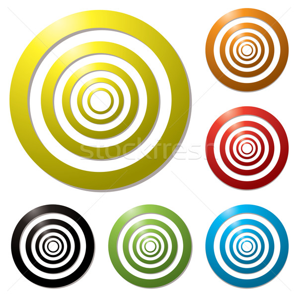 Hedef varyasyon toplama altı renkli damla Stok fotoğraf © nicemonkey