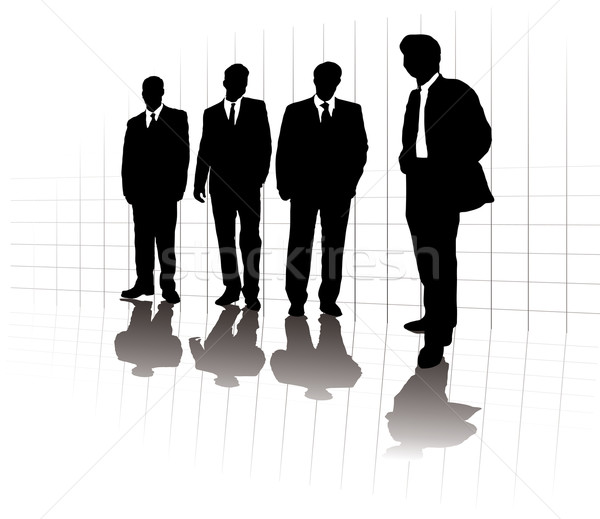 Affaires défilé groupe hommes d'affaires ligne [[stock_photo]] © nicemonkey