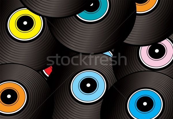 レコード モンタージュ コレクション ビニール 抽象的な 方法 ストックフォト © nicemonkey