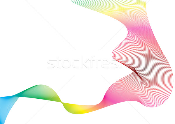 Dalga gökkuşağı dere renkli hatları Stok fotoğraf © nicemonkey