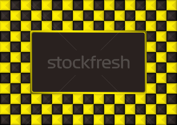 checkered gold picture frame Stock photo © nicemonkey