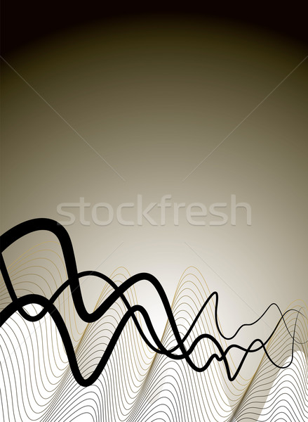 Stock photo: subtle wave gold