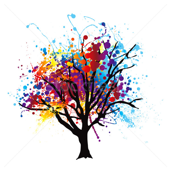 Paint splat tree Stock photo © nicemonkey