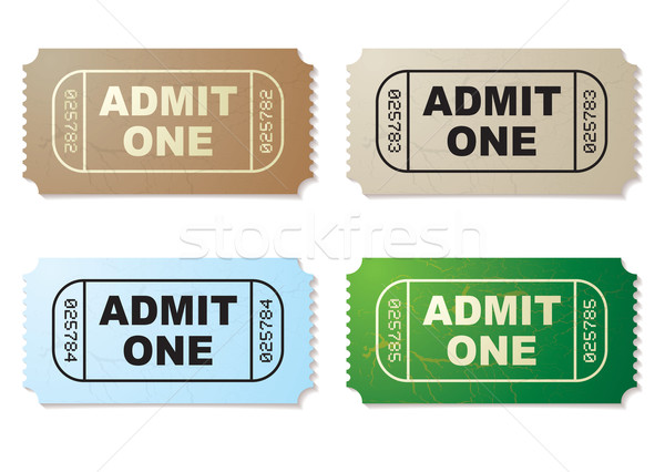 Een ticket ingesteld collectie vier ouderwets Stockfoto © nicemonkey