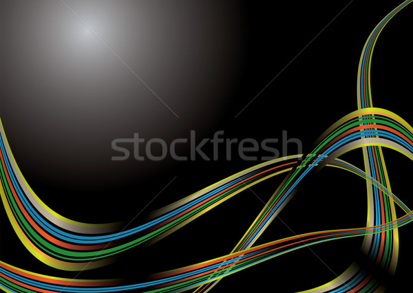 rainbow swish black Stock photo © nicemonkey