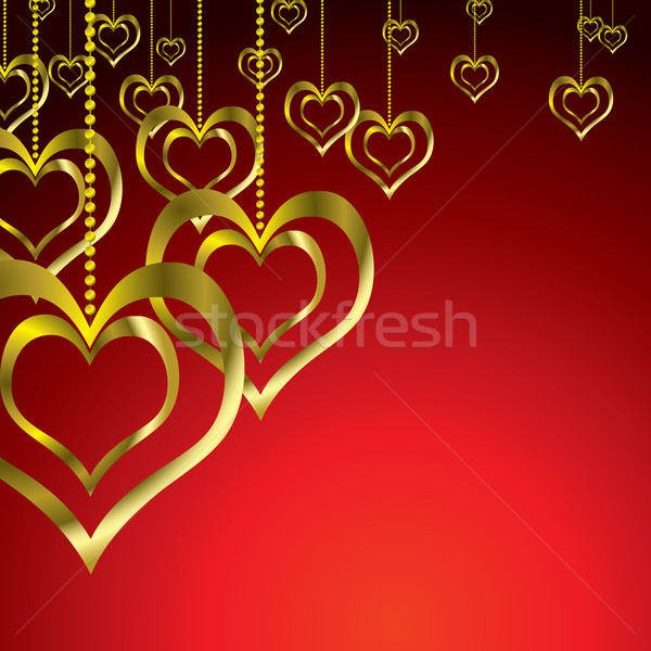 Aur dragoste inimă pereche agatat Imagine de stoc © nicemonkey