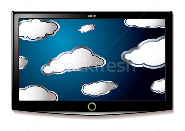 LCD TV hang clouds Stock photo © nicemonkey
