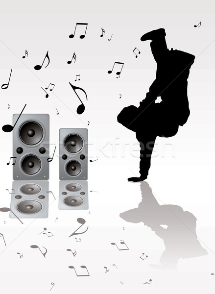 Breakdance Musik Jugend musikalische Bild junger Mann Stock foto © nicemonkey