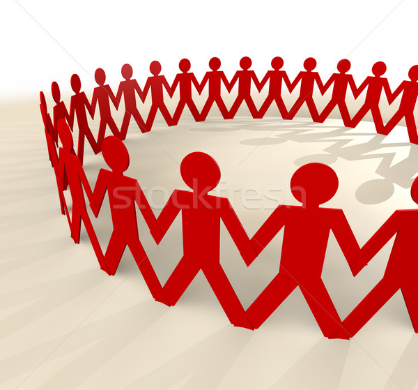 paper chain men close Stock photo © nicemonkey