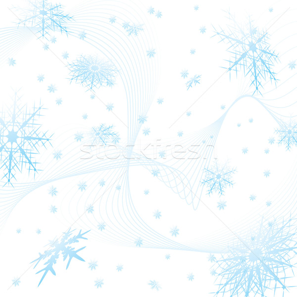 Flocon de neige carré carrelage lignes bleu clair [[stock_photo]] © nicemonkey